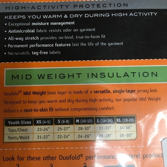 Duofold Varitherm Thermal Top Long Sleeve Crew Moisture Wicking Black Youth XS - Picture 6 of 16